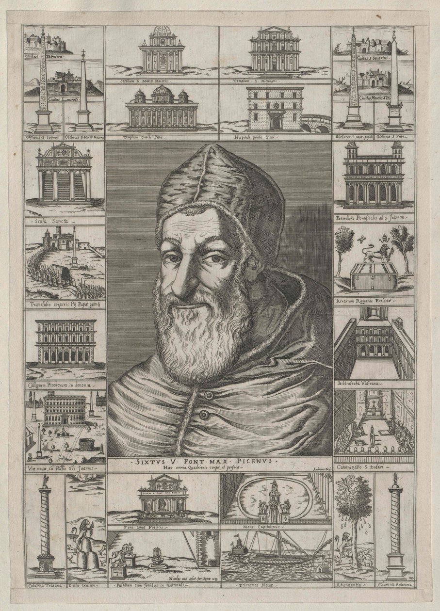 Papież Sykstus V autorstwa Artist Unknown