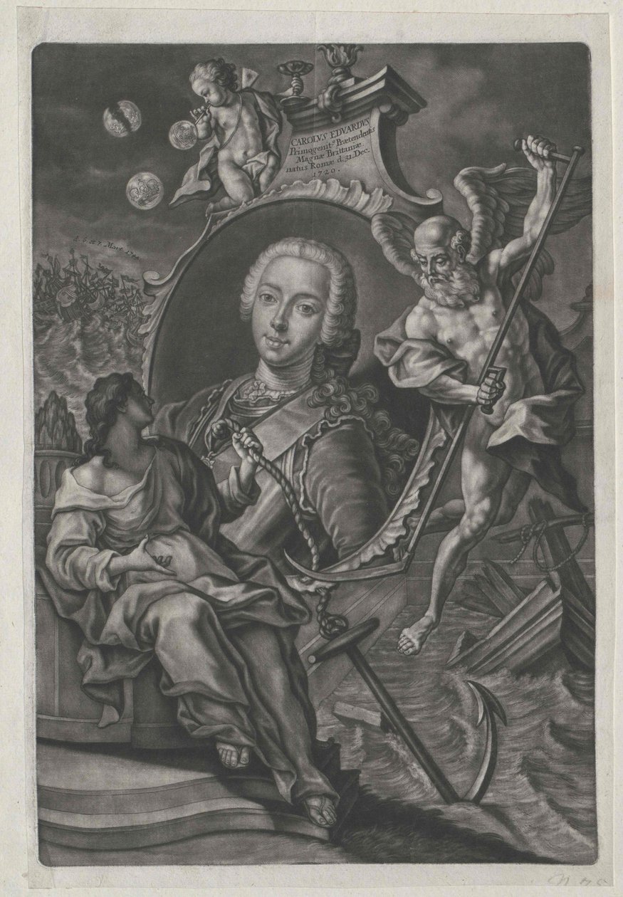 Książę Anglii Karl Eduard (druk) autorstwa Artist Unknown