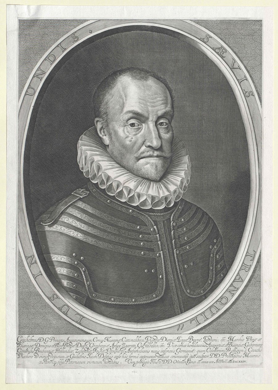 Książę Oranii Wilhelm I (druk) autorstwa Artist Unknown