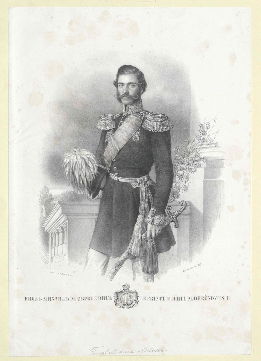 Książę Serbii Michał Obrenowicz autorstwa Artist Unknown