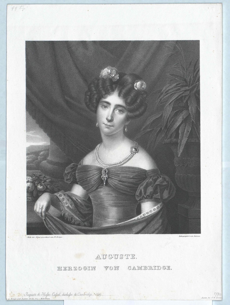 Księżniczka Hesji-Kassel Augusta autorstwa Artist Unknown