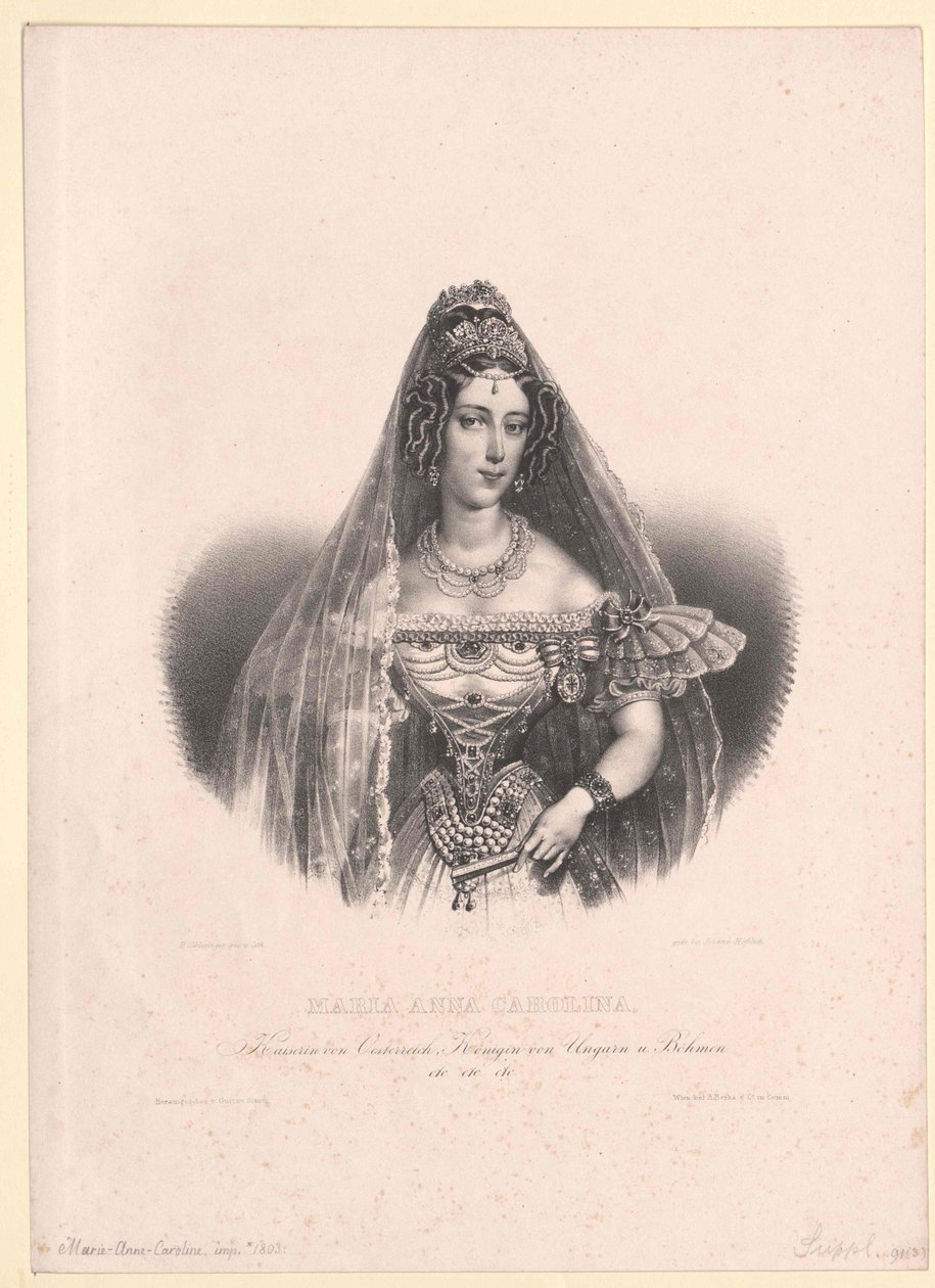 Księżniczka Sabaudii-Sardynii Maria Anna autorstwa Artist Unknown