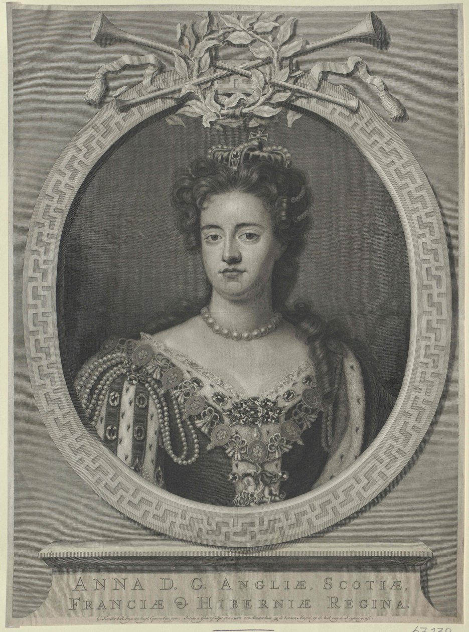 Królowa Anglii Anna (druk) autorstwa Artist Unknown