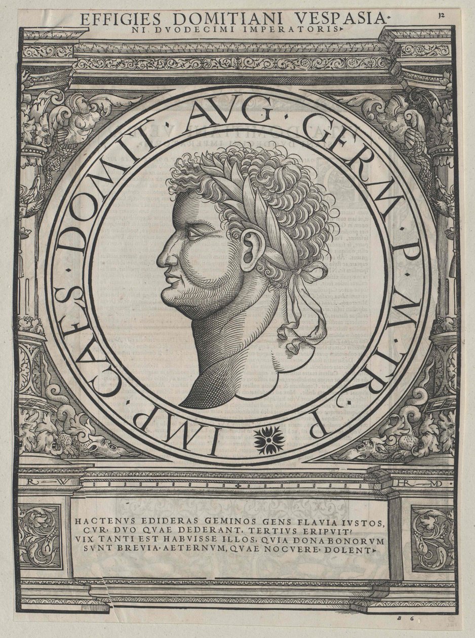 Rzymski cesarz Domicjan autorstwa Artist Unknown