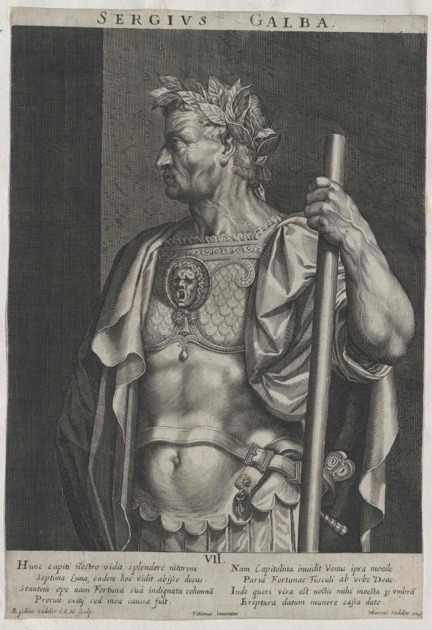 Rzymski cesarz Galba autorstwa Artist Unknown