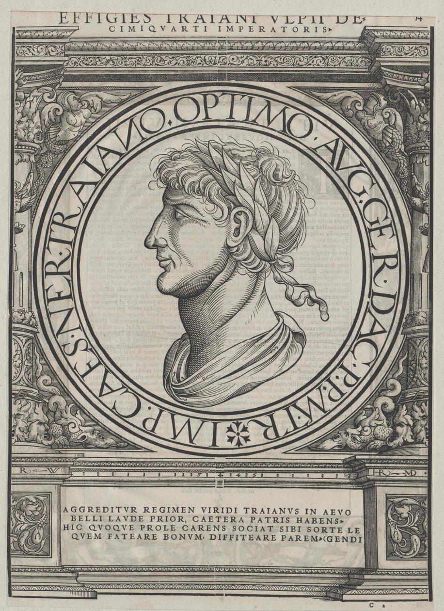 Cesarz rzymski Trajan autorstwa Artist Unknown