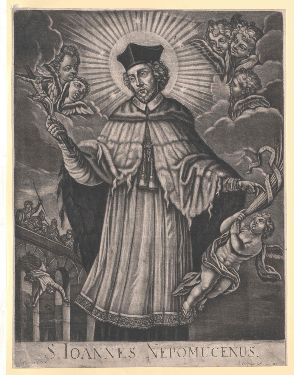 Święty Johannes z Pomuk autorstwa Artist Unknown