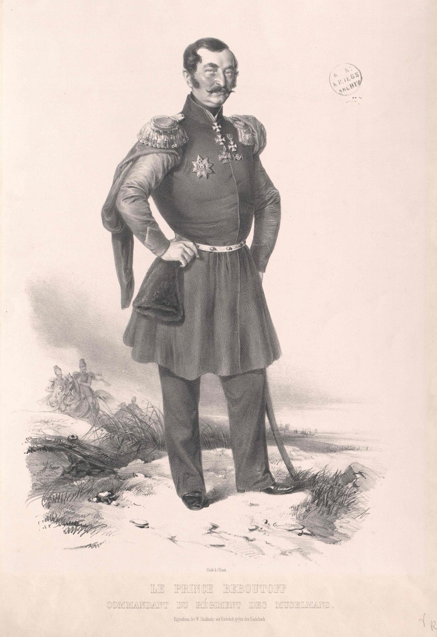 Wasilij Osipow hrabia Bebutow autorstwa Artist Unknown