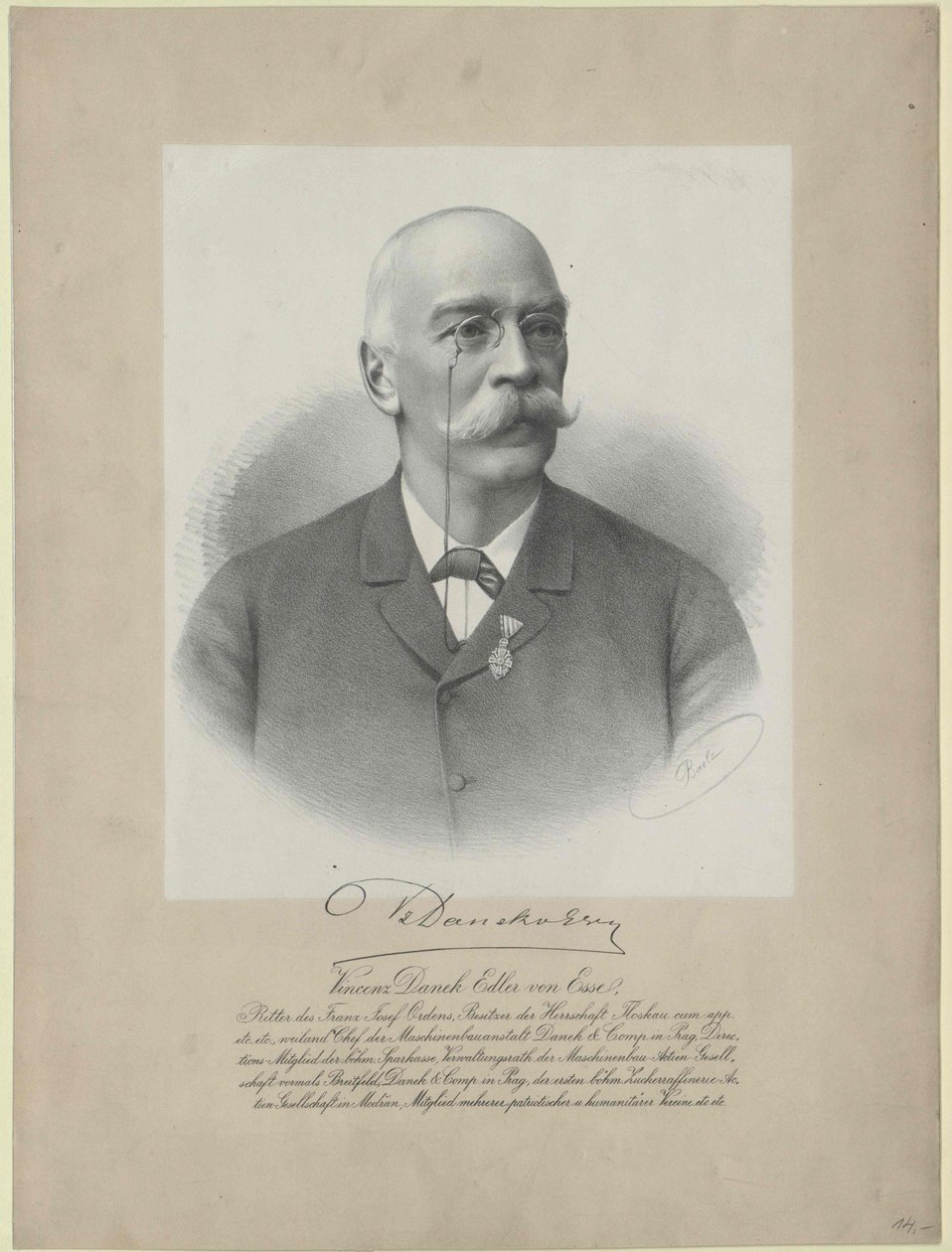 Vincent von Danek-Esse (druk) autorstwa Artist Unknown