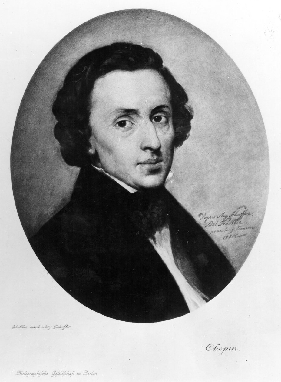 Chopin, 1858 (gwasz) autorstwa Ary Scheffer