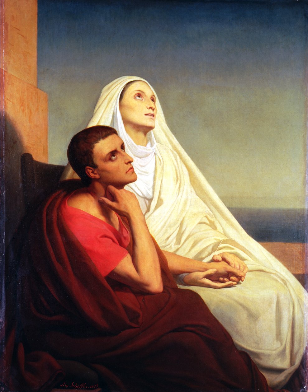 Św. Augustyn i jego matka Św. Monika, 1855 autorstwa Ary Scheffer