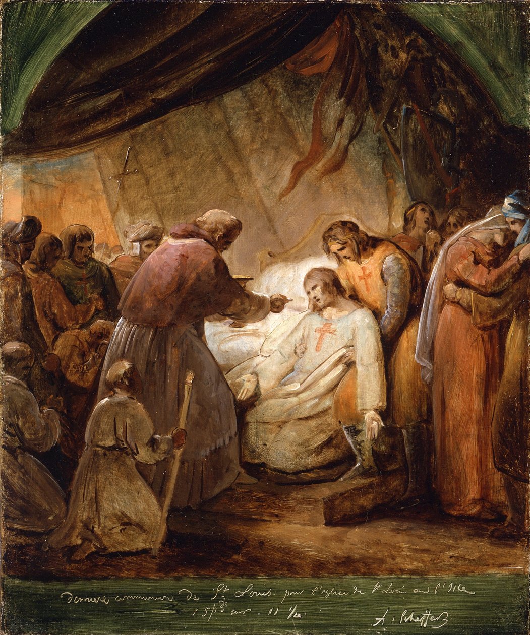 Ostatnia Komunia św. Ludwika, 1823 r. autorstwa Ary Scheffer