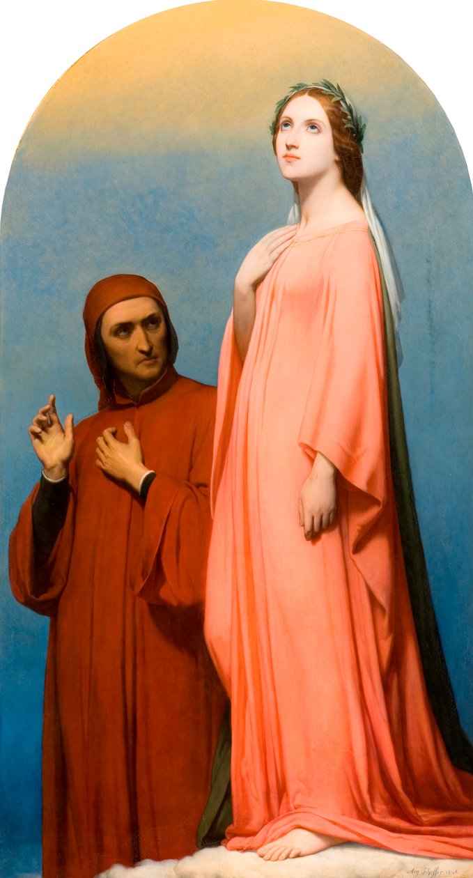 Wizja: Dante i Beatrice, 1846 autorstwa Ary Scheffer