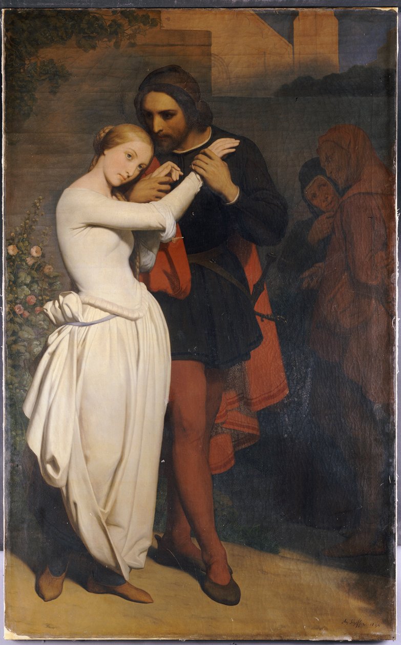 Faust i Małgorzata w ogrodzie, 1846 autorstwa Ary Scheffer