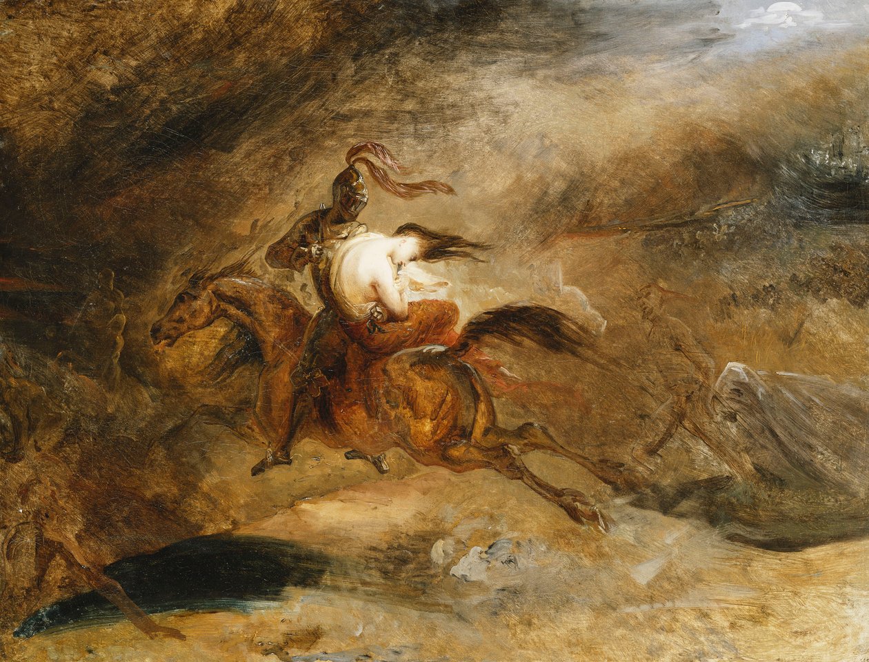 Lenore, Umarli idą szybko, autorstwa Ary Scheffer