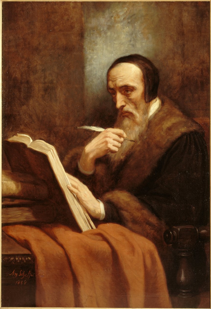 Portret Jana Kalwina 1509-1564, 1858. autorstwa Ary Scheffer