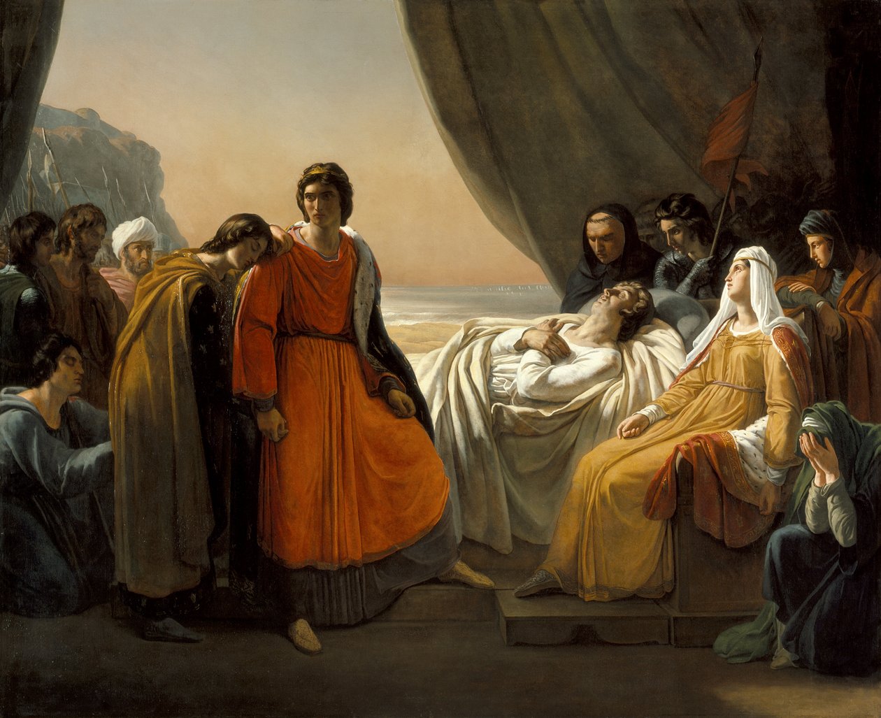 Śmierć św. Ludwika, c. 1817 autorstwa Ary Scheffer