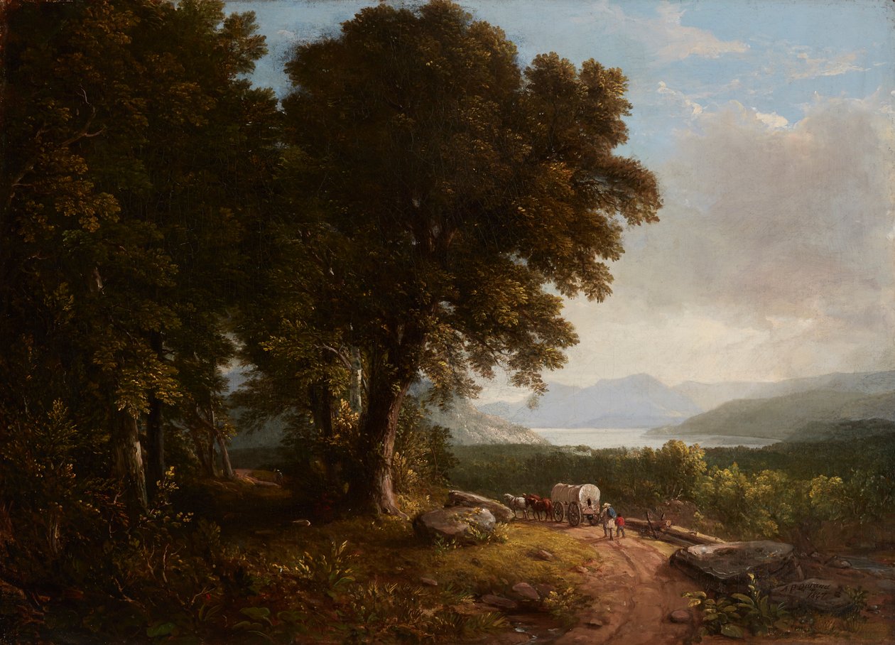 Krajobraz z krytym wozem autorstwa Asher Brown Durand