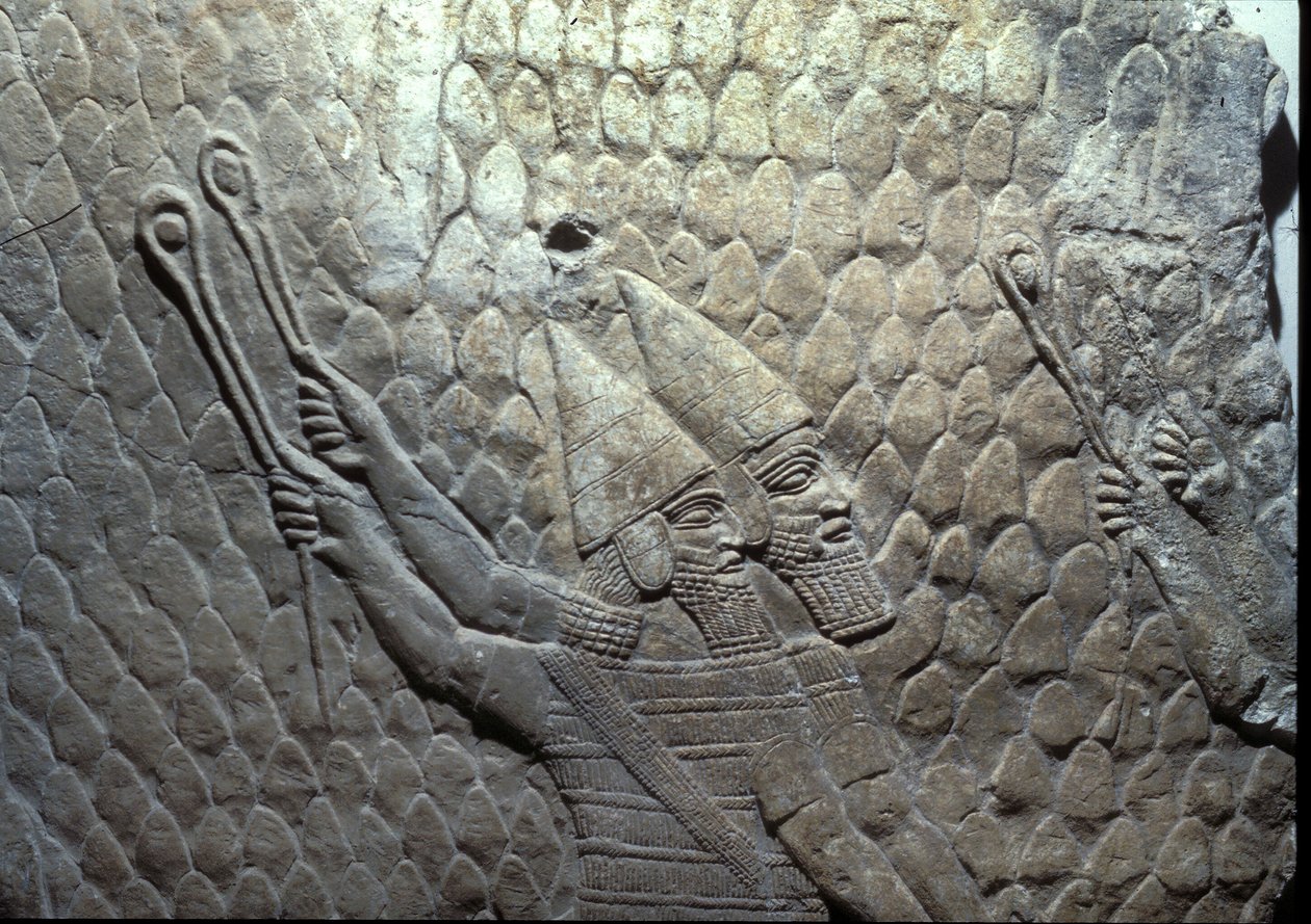 Asyryjscy procarze, Pałac Sennacherybów, Niniwa autorstwa Assyrian