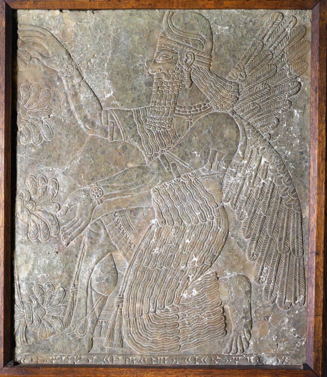 Kamienna płyta przedstawiająca króla Aszurbanipala I (668-626 p.n.e.) autorstwa Assyrian