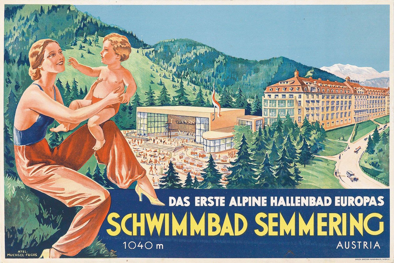 Basen Semmering, lata 30. XX wieku. autorstwa Atelier Muchsel Fuchs