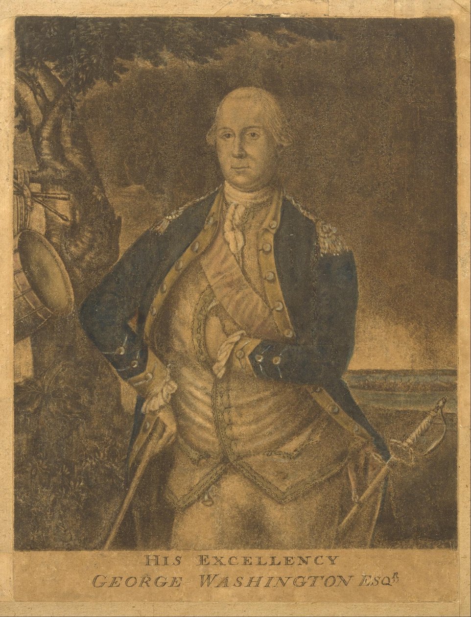 Jego Ekscelencja, George Washington Esqr. autorstwa Attributed to Samuel Blyth