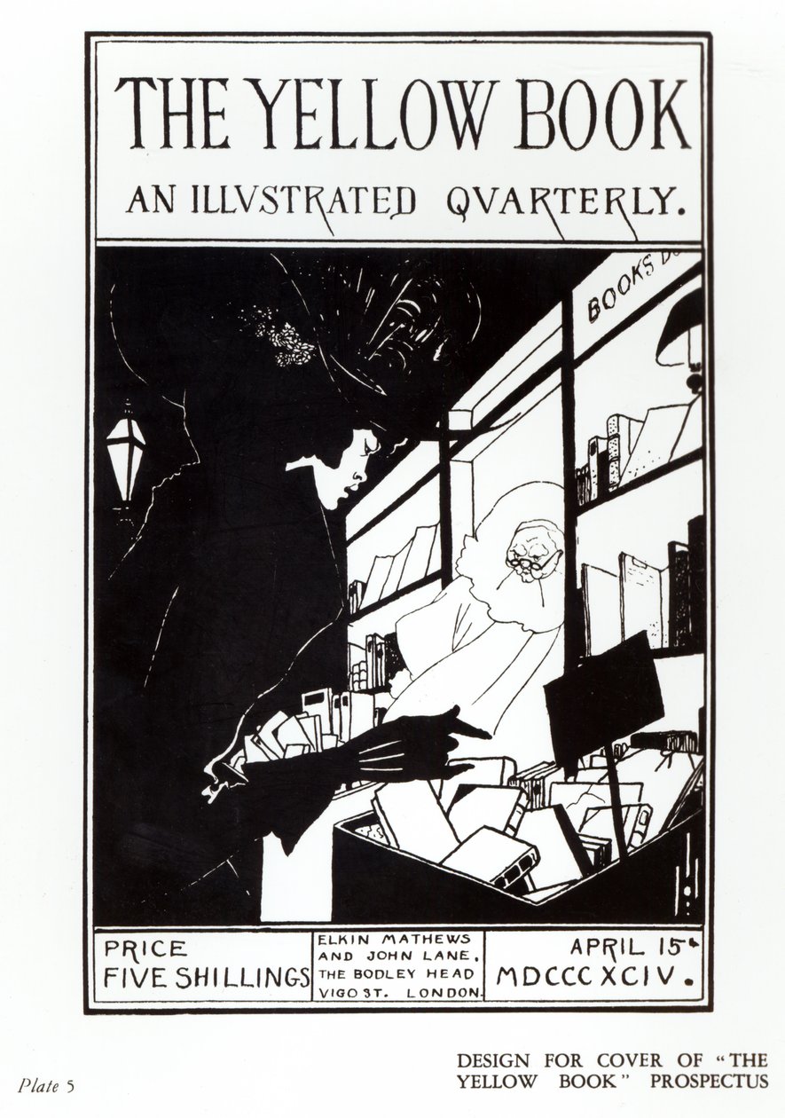 Przednia okładka prospektu „Żółtej księgi”, 1894 autorstwa Aubrey Beardsley