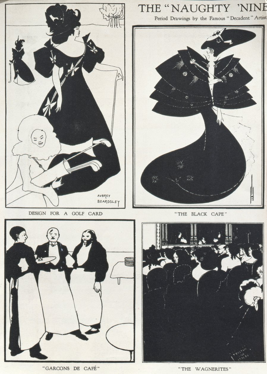 Niegrzeczne lata dziewięćdziesiąte, rysunki z epoki słynnego dekadenckiego artysty autorstwa Aubrey Beardsley