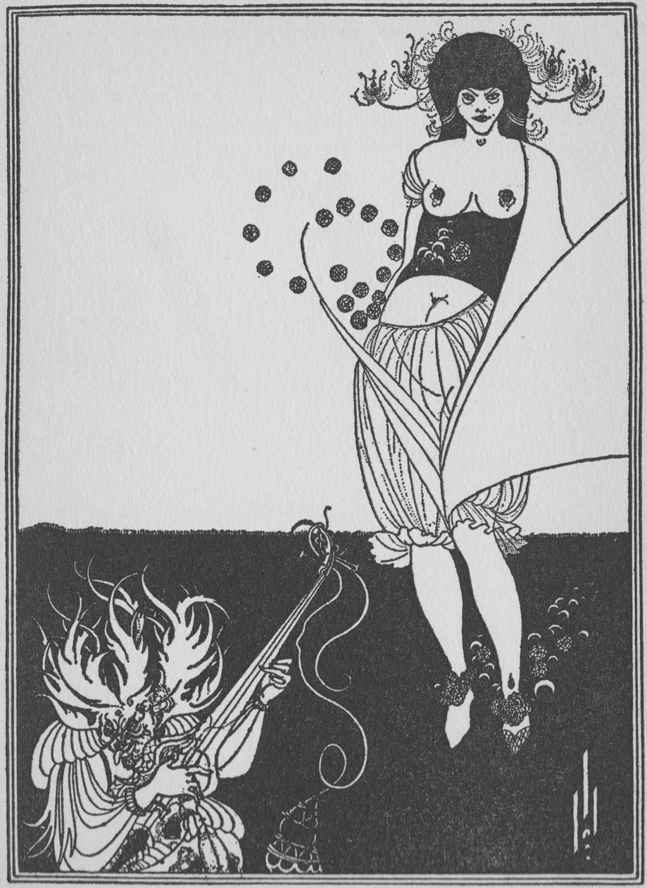 Taniec brzucha, 1896 autorstwa Aubrey Beardsley