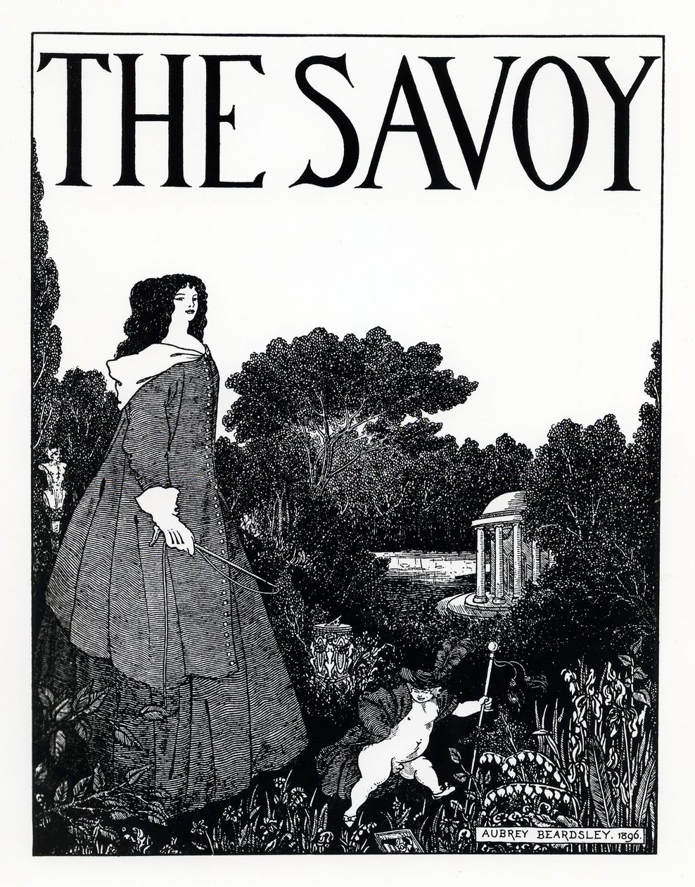 Strona tytułowa z „Savoy”, 1896 autorstwa Aubrey Beardsley