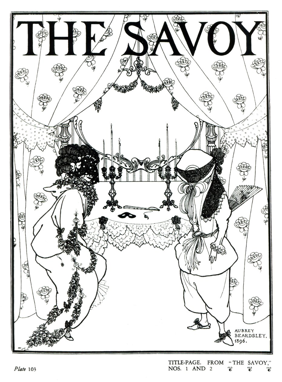 Strona tytułowa z „Savoy” nr 1 i 2, 1896 r. autorstwa Aubrey Beardsley