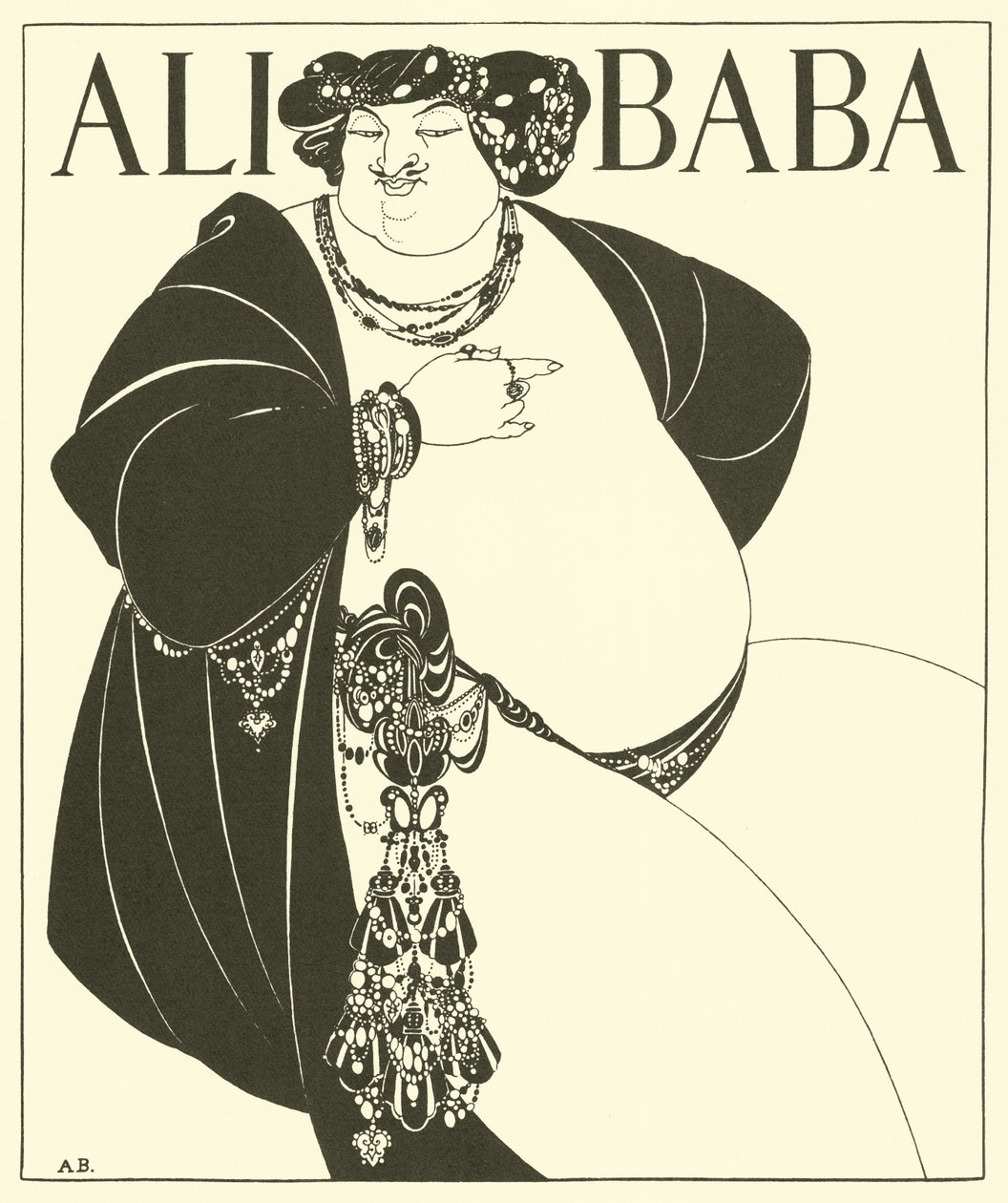 Ali Baba (litografia) autorstwa Aubrey (after) Beardsley