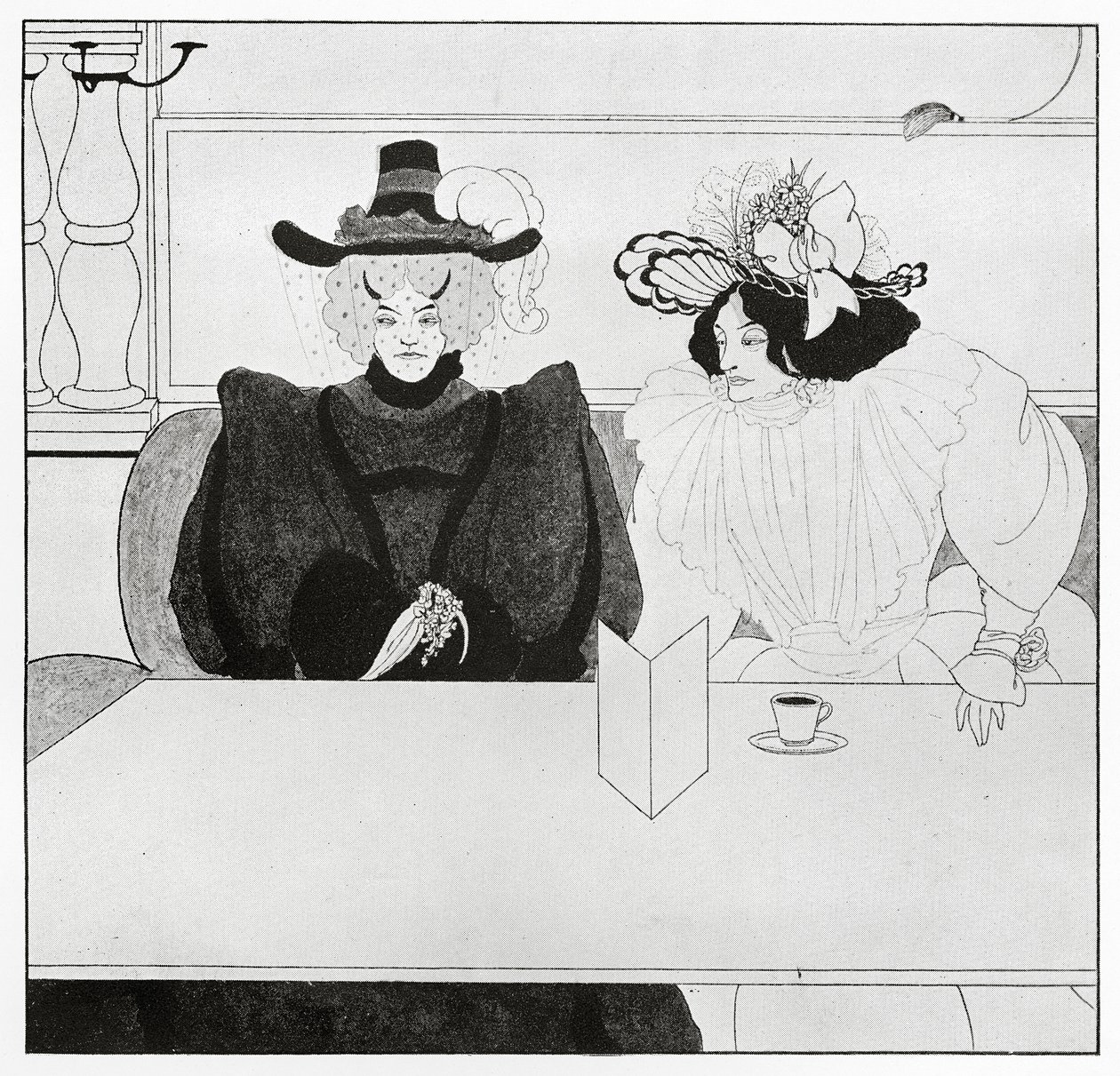 Czarna kawa, 1895 autorstwa Aubrey Beardsley