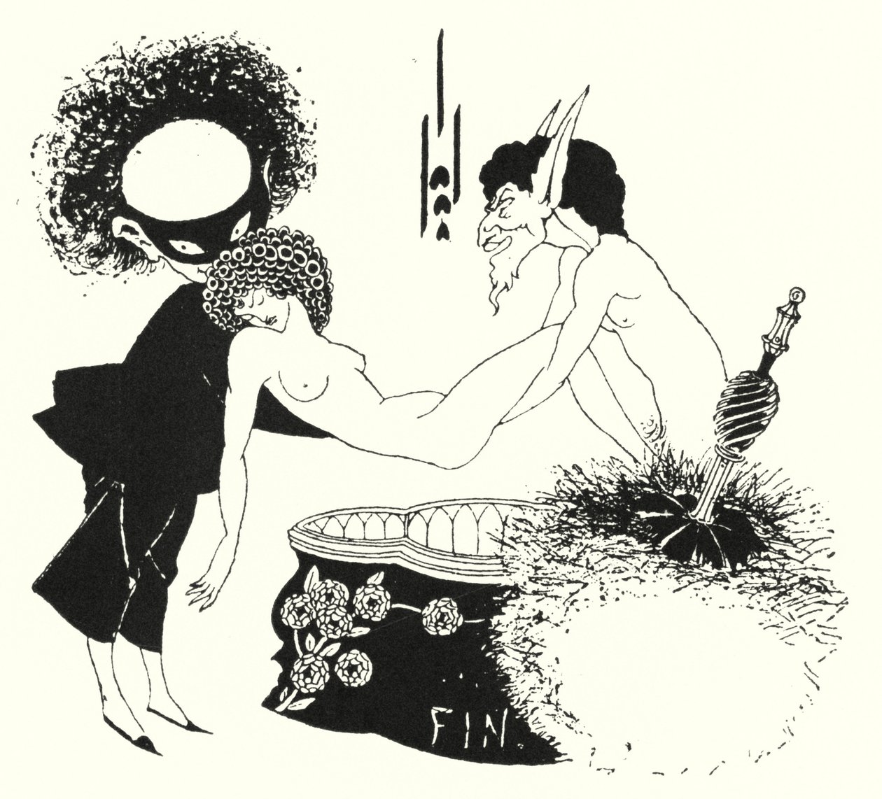 Projekt dla tailpiece autorstwa Aubrey Beardsley