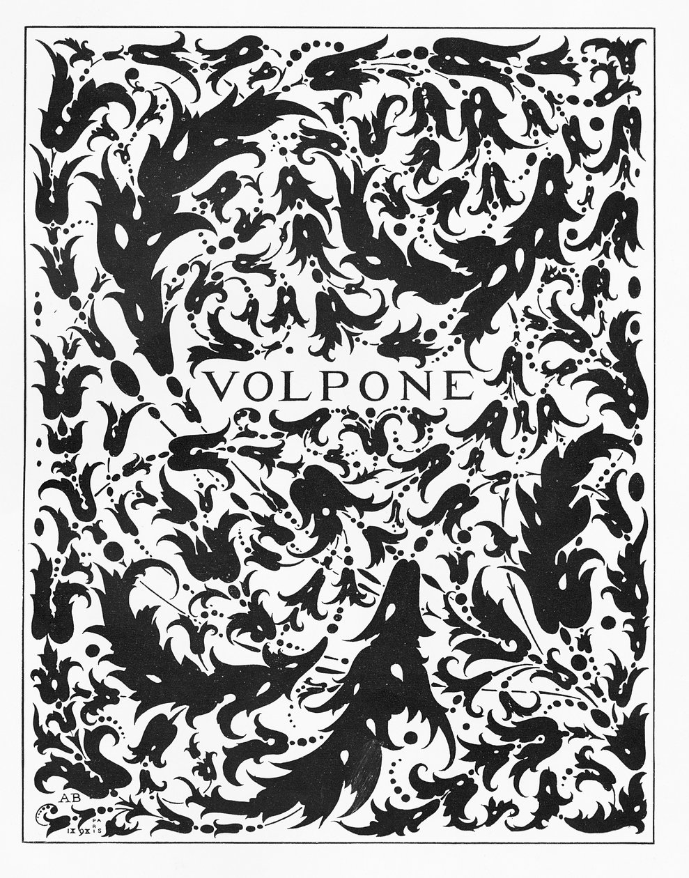 Frontispis do "Volpone", 1898 autorstwa Aubrey Beardsley