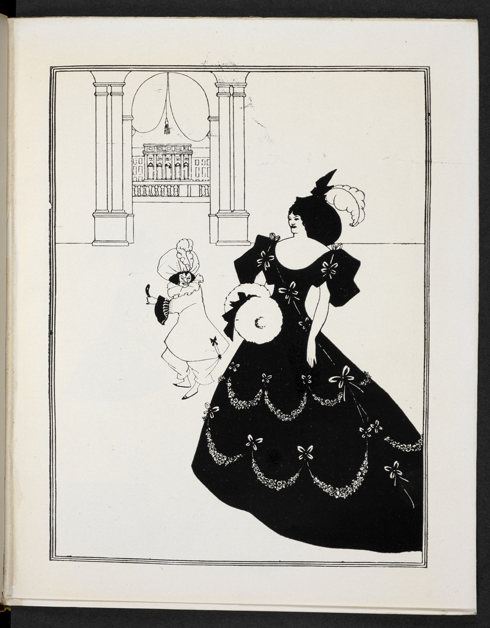 Ilustracja przedstawiająca dwie postacie autorstwa Aubrey Beardsley