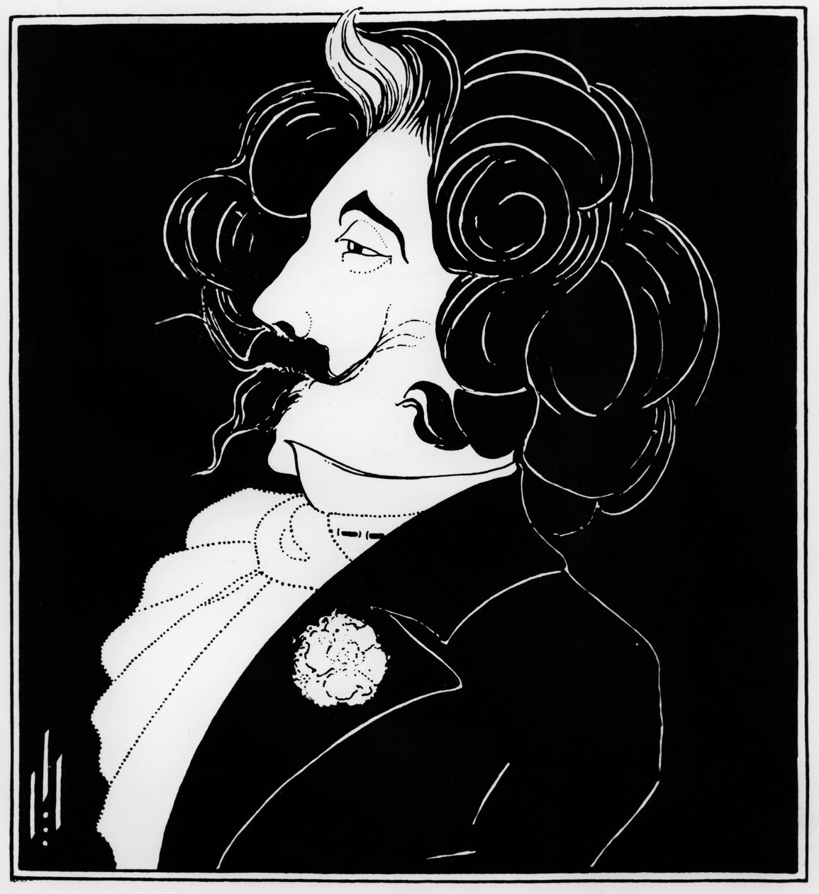James McNeill Whistler (1834-1903) (rysunek) autorstwa Aubrey Beardsley