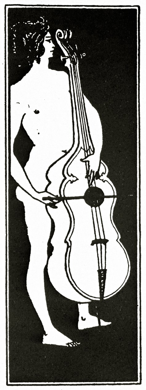 Lhomme z wiolonczelą, ok. 1894 autorstwa Aubrey Beardsley
