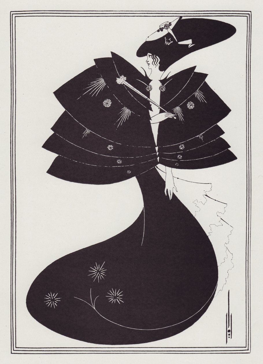 Czarna Peleryna, 1893. autorstwa Aubrey Beardsley