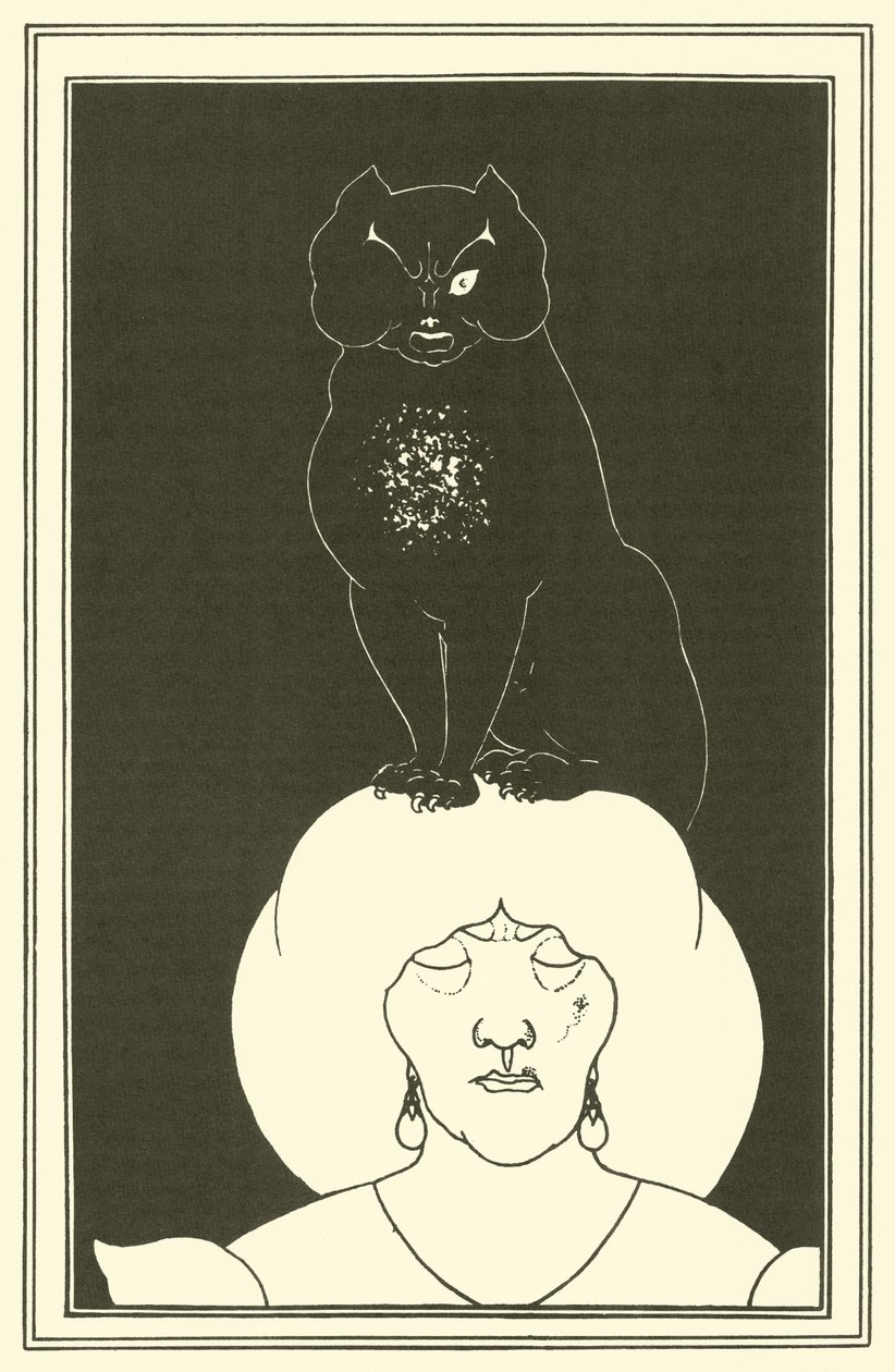 Czarny kot autorstwa Aubrey Beardsley