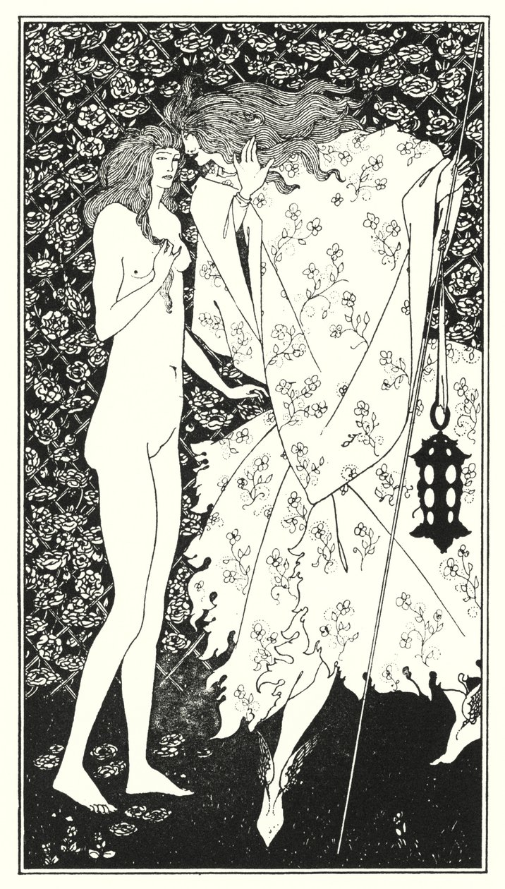 Tajemniczy ogród różany autorstwa Aubrey Beardsley