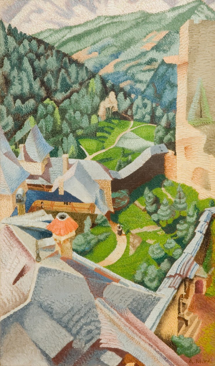 Burg, ciemnozielony, 1940. autorstwa Audrey Weber