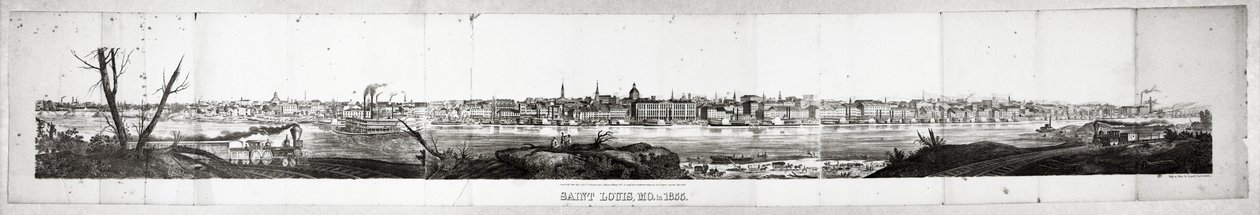 Saint Louis, MO. W 1855 r autorstwa August Gast and Company