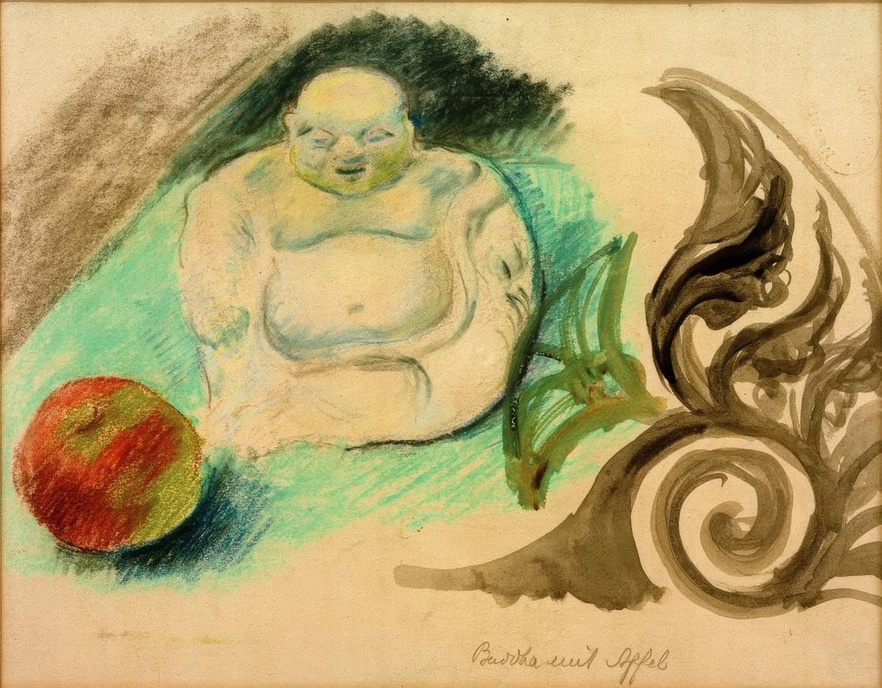 Budda z jabłkiem autorstwa August Macke