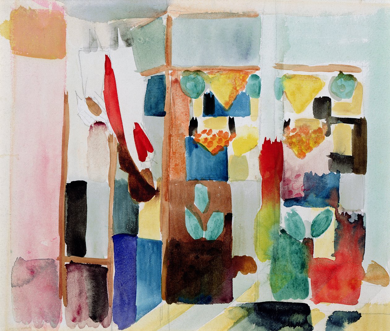 Dzieci w warzywniaku I, 1913 (akwarela na papierze) autorstwa August Macke