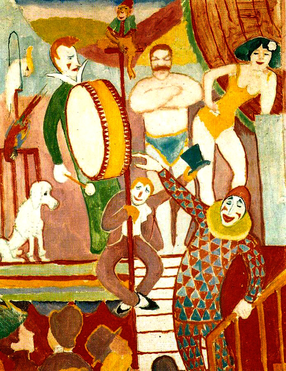 Artyści cyrkowi, 1911 autorstwa August Macke