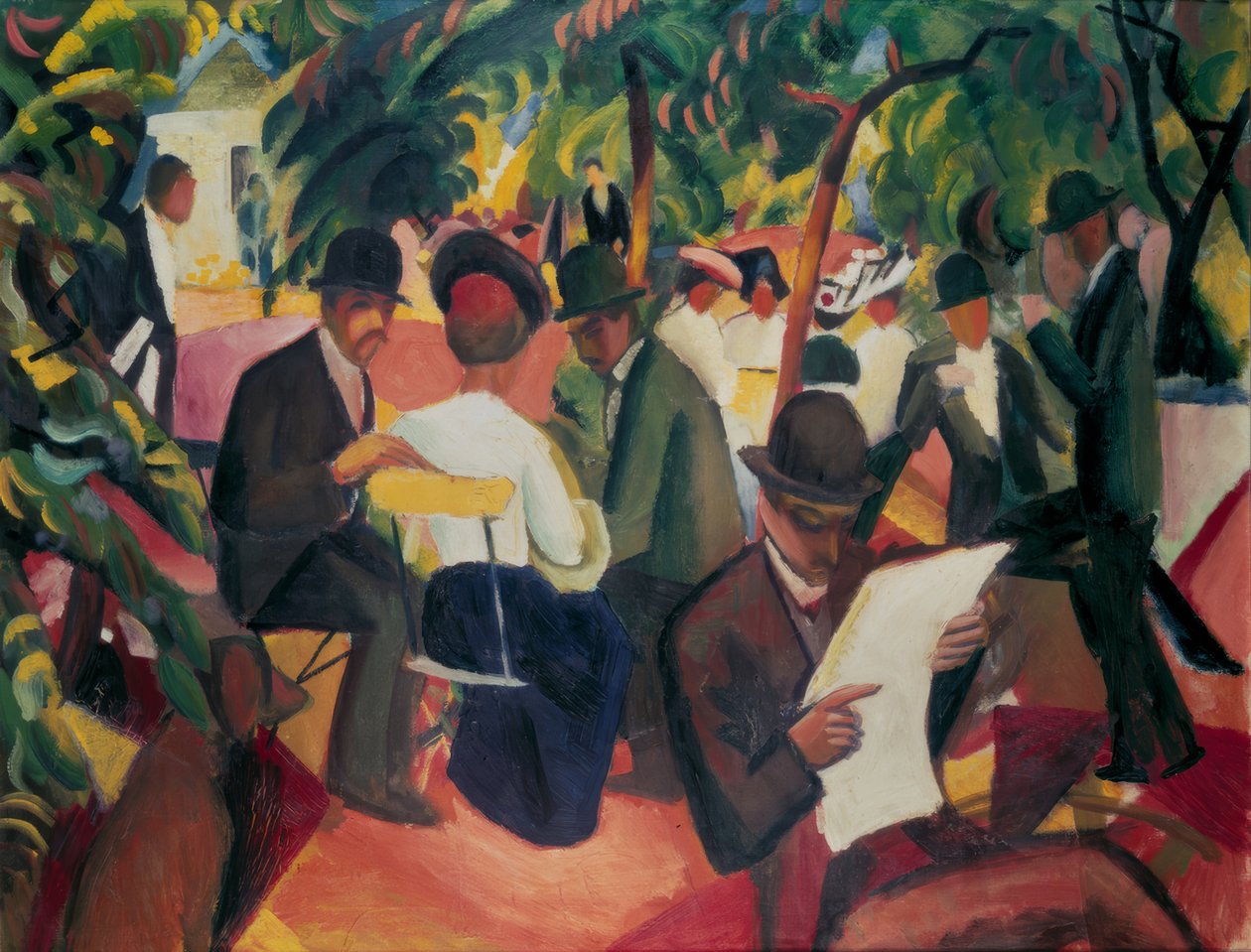 Restauracja Garten autorstwa August Macke