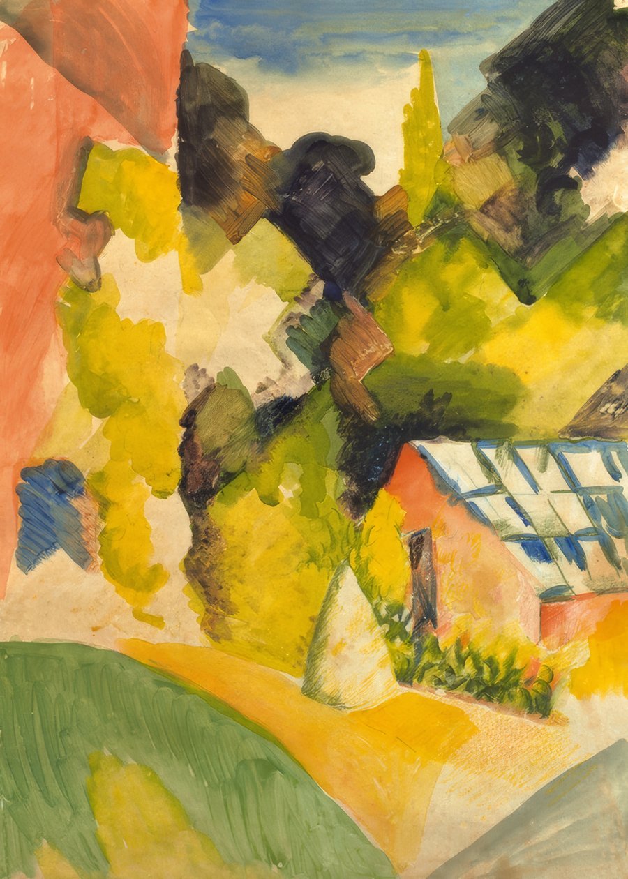 Szklarnia w parku Oberhofen autorstwa August Macke