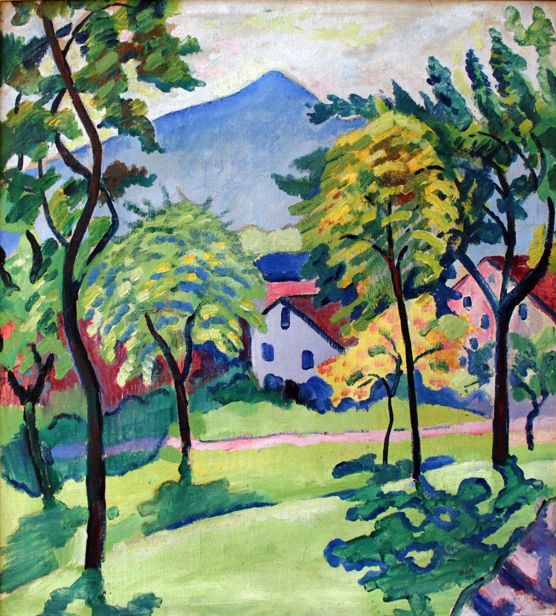 Krajobraz Tegernsee autorstwa August Macke