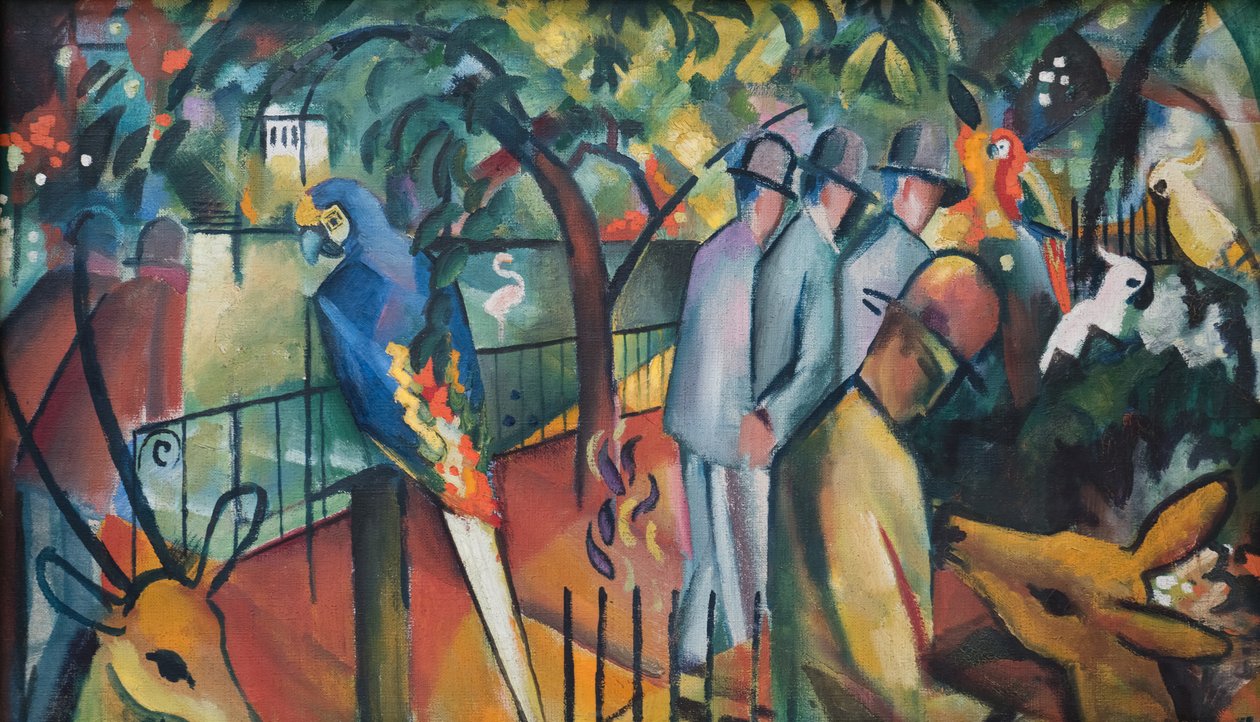 ogród zoologiczny autorstwa August Macke